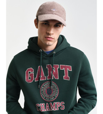 Gant Felpa con grafica frontale verde