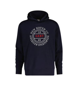 Gant Bluza z grafiką w kolorze granatowym