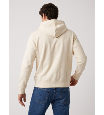 Gant Sudadera Gráfica con Capucha blanco crema