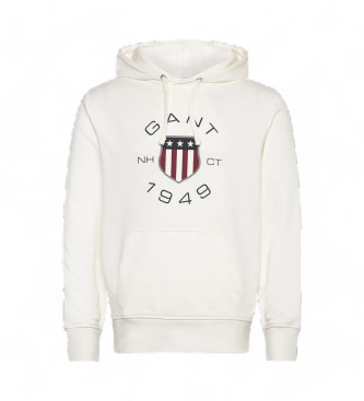 Gant Hvid sweatshirt med logo