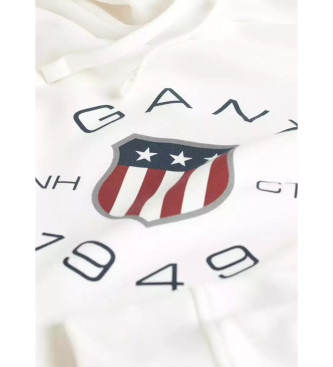 Gant White logo sweatshirt