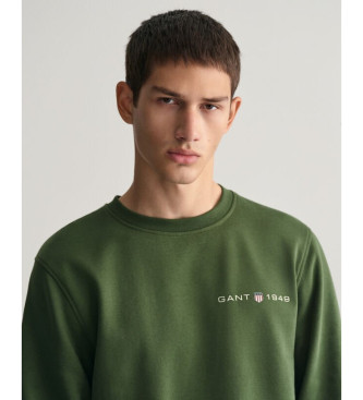 Gant Graficzna bluza z nadrukiem zielona