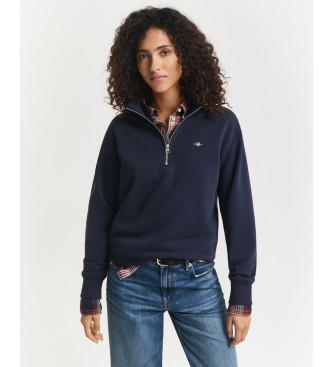 Gant Sweat Shield à demi-zip marine