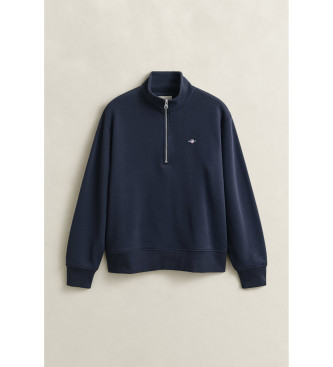 Gant Sweat Shield à demi-zip marine
