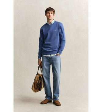 Gant Mikina Shield z vratom za posadko, modra