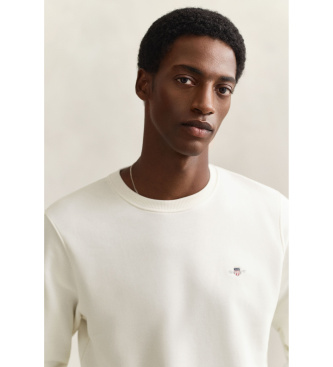 Gant Sweat-shirt � col ras du cou Shield blanc cass�