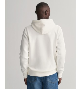 Gant Archive Shield hoodie gebroken wit