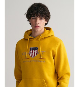 Gant Sudadera con capucha Archive Shield amarillo