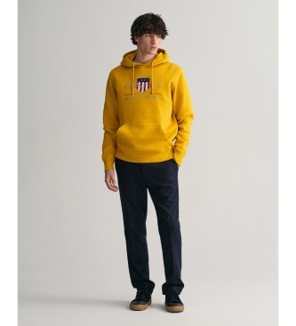 Gant Sudadera con capucha Archive Shield amarillo