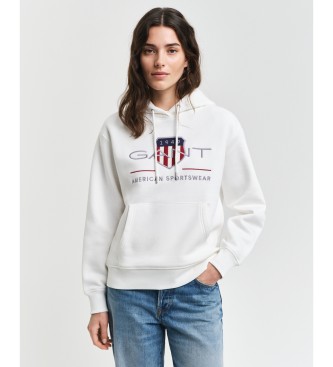 Gant Archive Shield sweat  capuche blanc