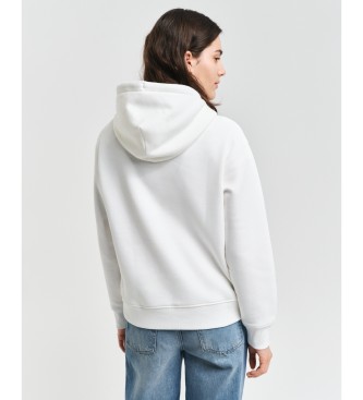 Gant Archief Shield hoodie wit