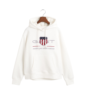 Gant Sudadera con capucha Archive Shield blanco