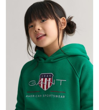 Gant Archive Shield Hoodie green