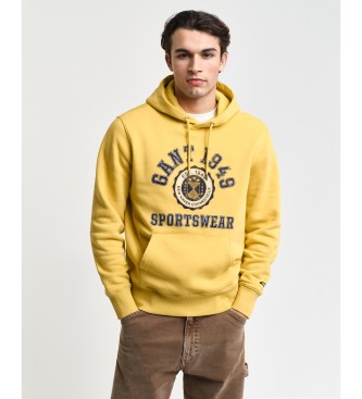 Gant Casaco com capuz grfico Champs amarelo