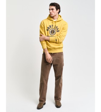 Gant Sweat  capuche Champs Graphic jaune