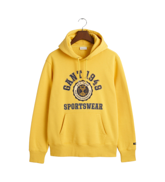 Gant Sweat  capuche Champs Graphic jaune