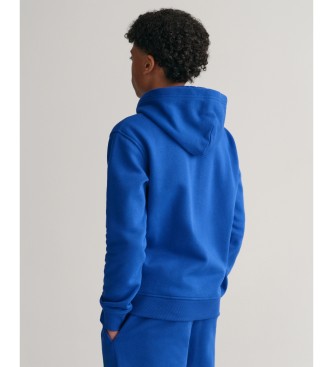 Gant Felpa Contrast Shield di colore blu