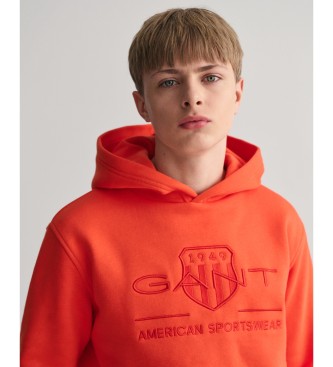 Gant Contrast Shield sweatshirt oranje