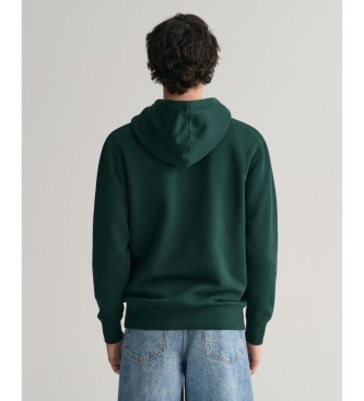 Gant Sweatshirt com capuz em relevo verde