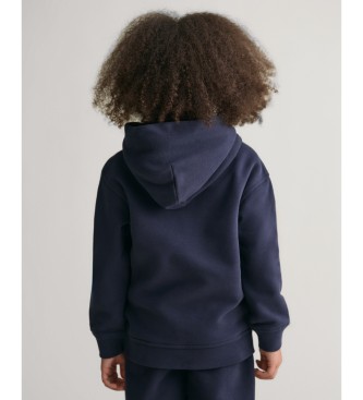 Gant Sweatshirt com capuz Gant Arch Script azul-marinho