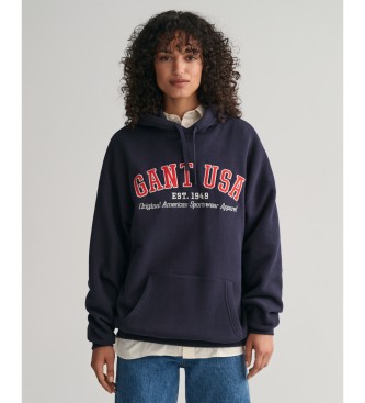 Gant Usa navy sweatshirt med htte