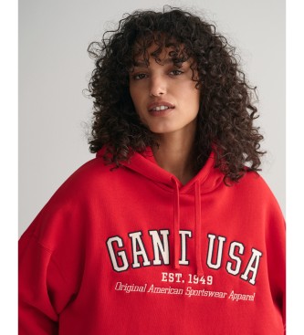 Gant Camisola com capuz GANT USA vermelho