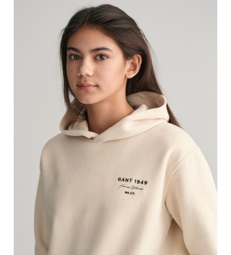 Gant Script Graphic Teens hoodie beige