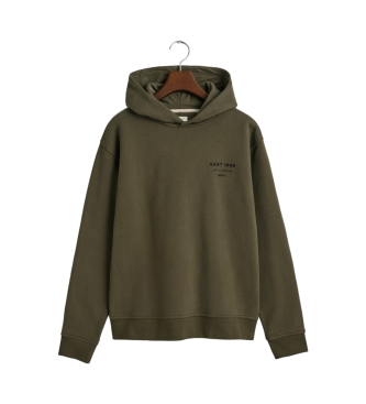 Gant Script Graphic Teens hoodie green