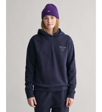 Gant Moletom Script Graphic Teens navy