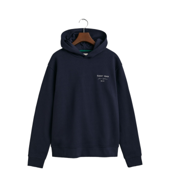 Gant Sudadera con capucha Script Graphic Teens marino