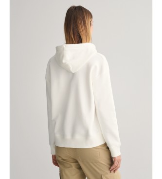 Gant Sudadera con capucha Shield blanco