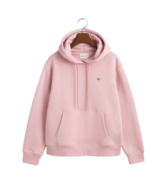 Gant Felpa con cappuccio scudo rosa