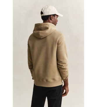 Gant Felpa con cappuccio Shield beige