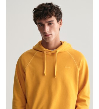 Gant Sunfaded sweatshirt med huva gul