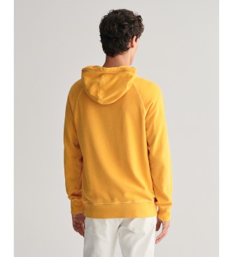 Gant Sunfaded hooded sweatshirt yellow