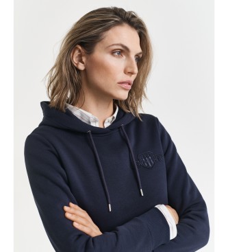 Gant Sweat à capuche Tonal Shield bleu marine
