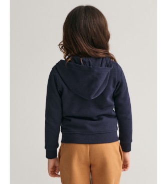 Gant Felpa con cappuccio con zip per bambini Navy Shield
