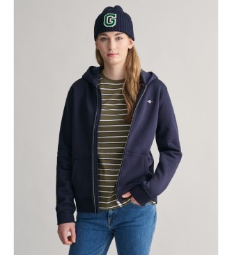 Gant Shield Teens navy Kapuzenpullover mit Reiverschluss und Kapuze