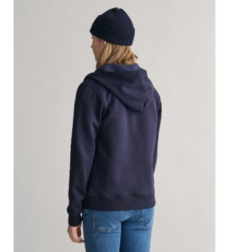 Gant Felpa con cappuccio e zip per ragazzi Navy Shield