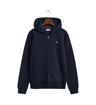 Gant Shield Teens navy Kapuzenpullover mit Reiverschluss und Kapuze