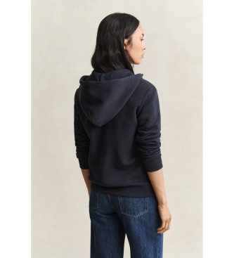 Gant Sweat à capuche zippé Tonal Shield marine