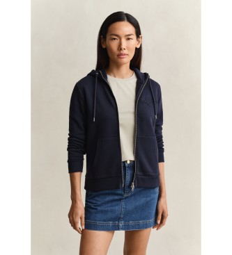 Gant Sweat à capuche zippé Tonal Shield marine