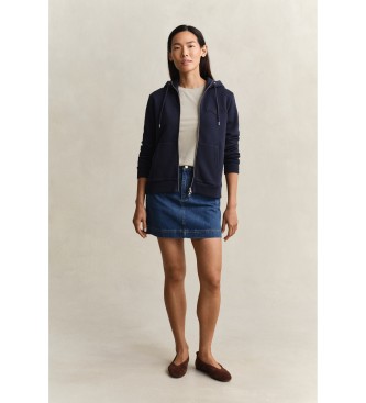 Gant Sweat à capuche zippé Tonal Shield marine