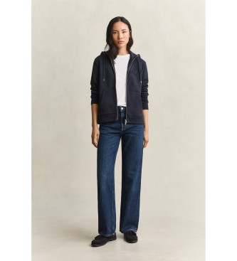 Gant Sweat à capuche zippé Tonal Shield marine
