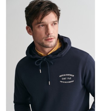 Gant Hooded sweatshirt with small navy design