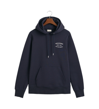 Gant Hooded sweatshirt with small navy design