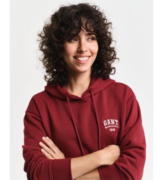 Gant Sweatshirt mit Kapuze und kleinem kastanienbraunen Muster