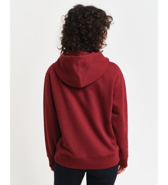 Gant Sweatshirt mit Kapuze und kleinem kastanienbraunen Muster