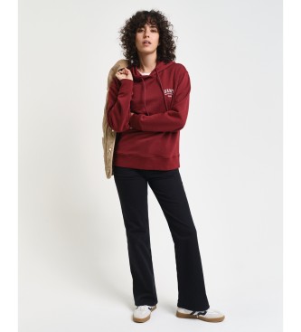 Gant Sweatshirt mit Kapuze und kleinem kastanienbraunen Muster