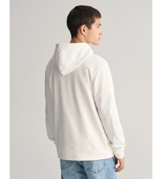 Gant Graphic print hooded sweatshirt white